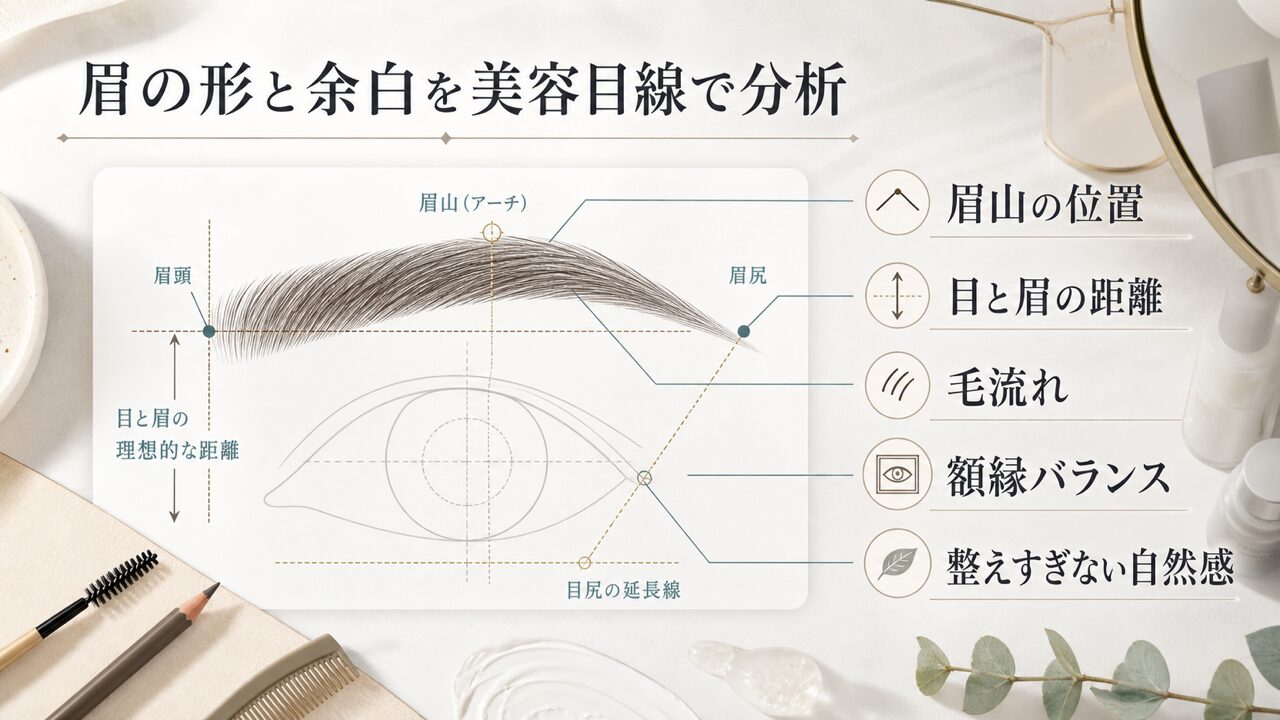 なぜ山田涼介の眉毛は「完璧」なのか？ 美容のプロが徹底分析の図解