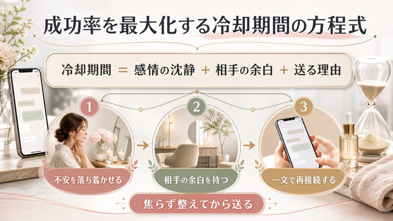 成功率を最大化する「冷却期間」の方程式の図解