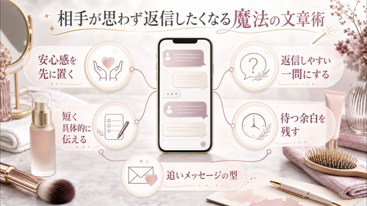相手が思わず返信したくなる「魔法の文章術」の図解
