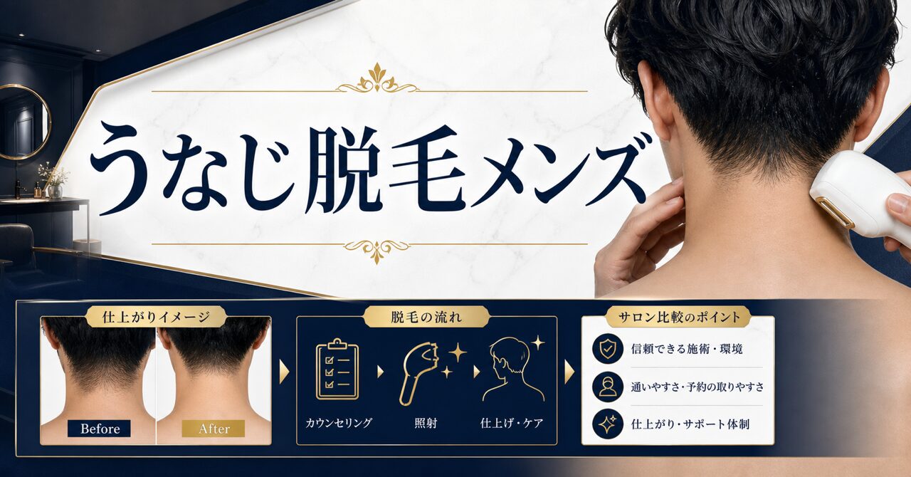 うなじ脱毛 メンズ｜値段相場とおすすめサロン比較【2026年版】のアイキャッチ