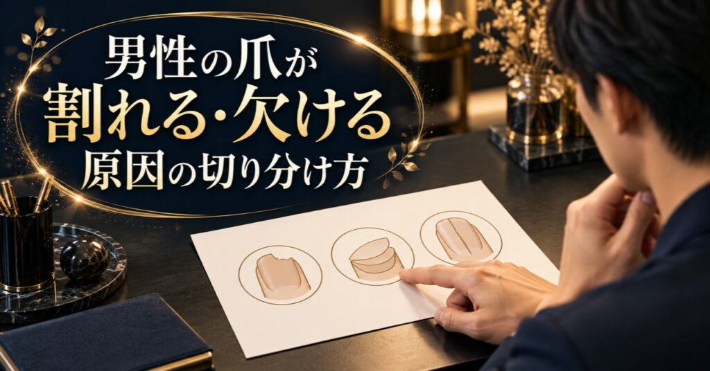 男性の爪が割れる・欠ける原因の切り分け方｜二枚爪の手入れと相談の目安