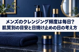 メンズのクレンジング頻度は毎日？肌質別の目安と日焼け止めの日の考え方