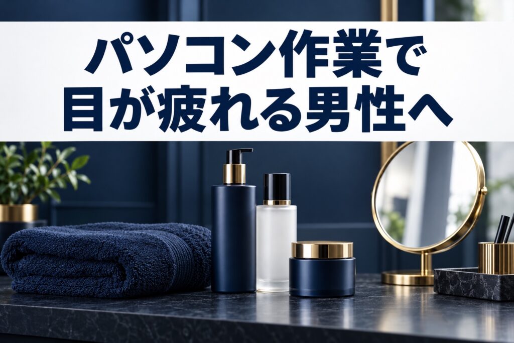 パソコン作業で目が疲れる男性へ|休止の取り方・画面の位置と目元の清潔感の見直し