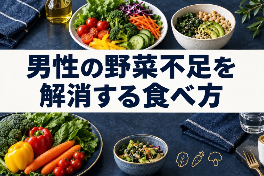 男性の野菜不足を解消する食べ方|1日350gの目安と副菜での足し方